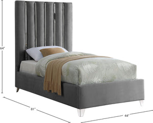 Enzo Velvet Bed - Furniture Depot