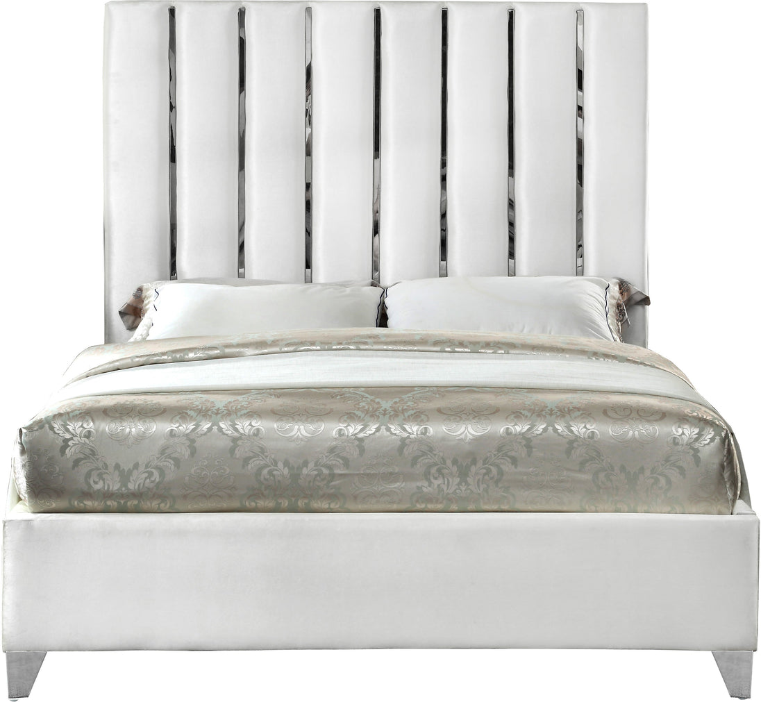 Enzo Velvet Bed - Furniture Depot