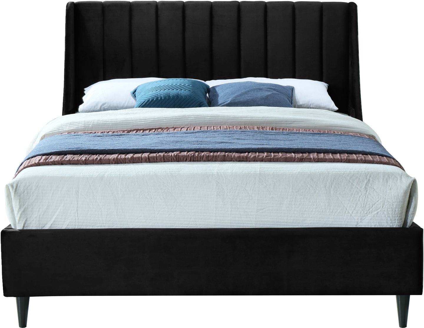 Eva Velvet Bed - Furniture Depot