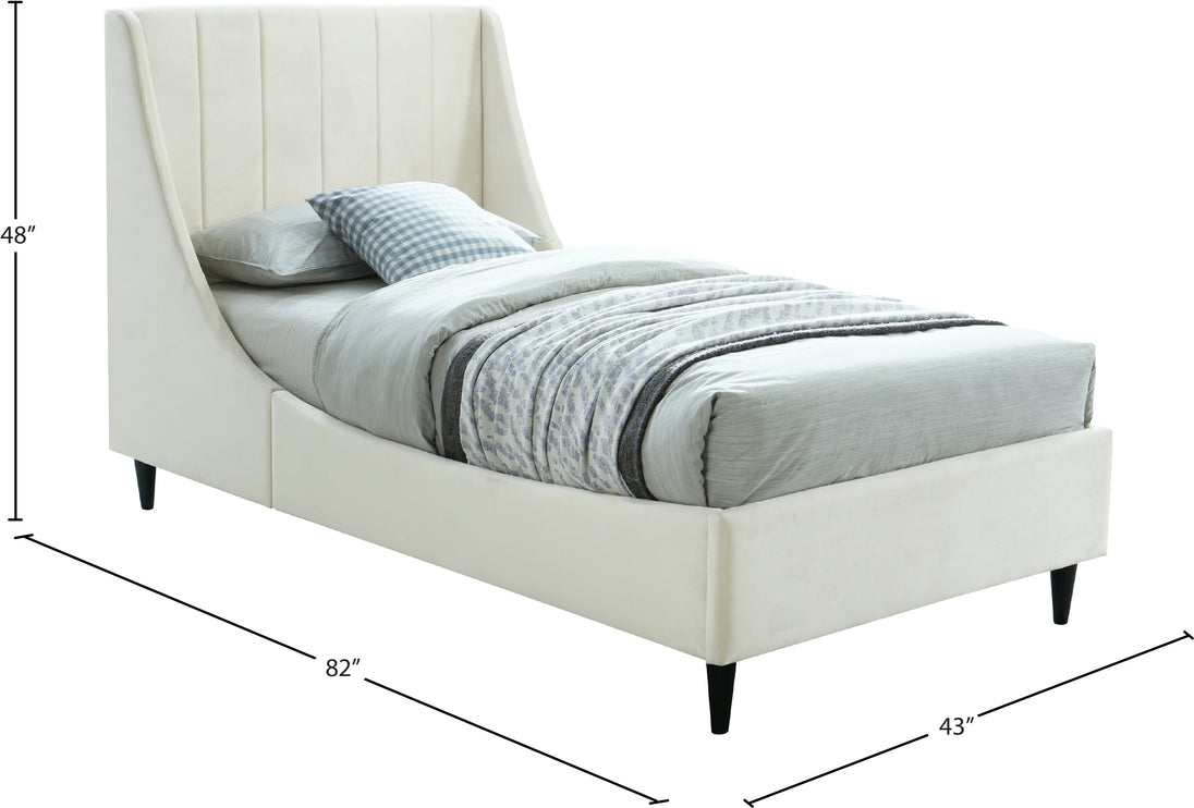 Eva Velvet Bed - Furniture Depot