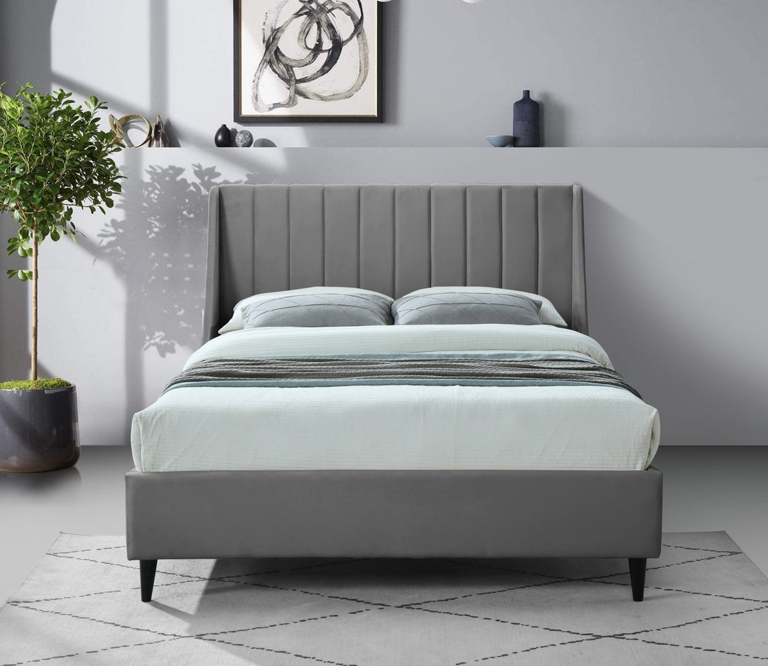 Eva Velvet Bed - Furniture Depot