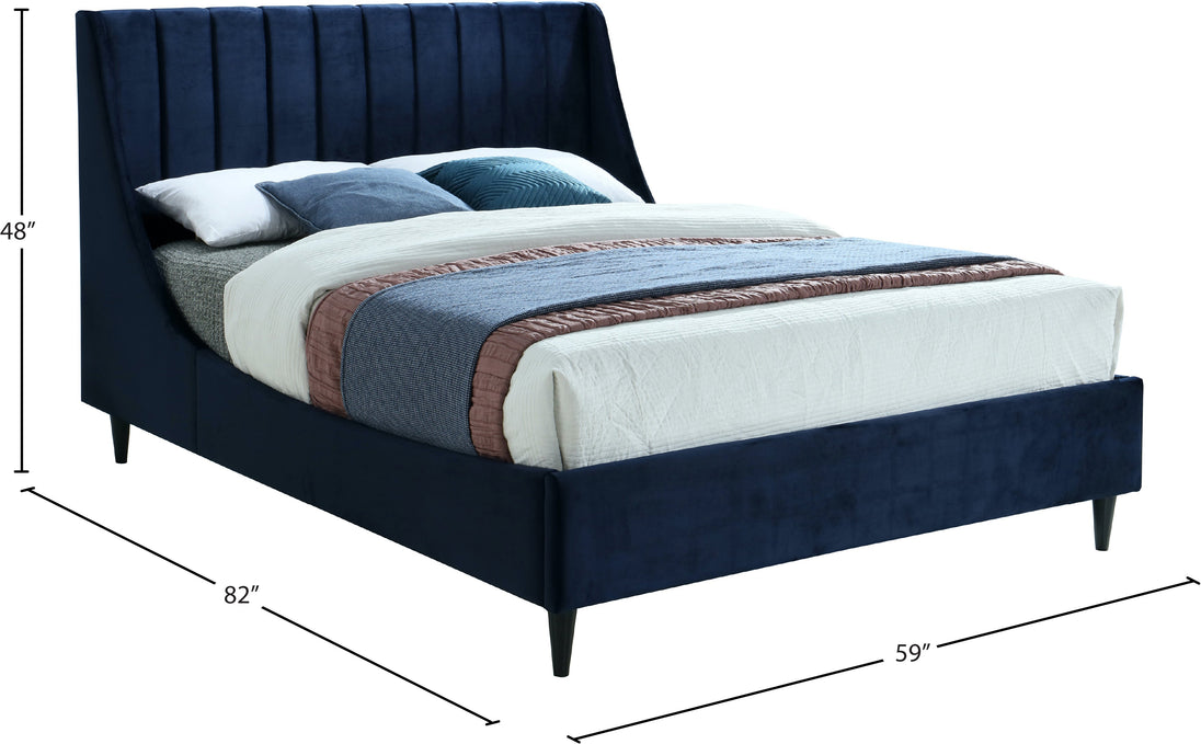 Eva Velvet Bed - Furniture Depot