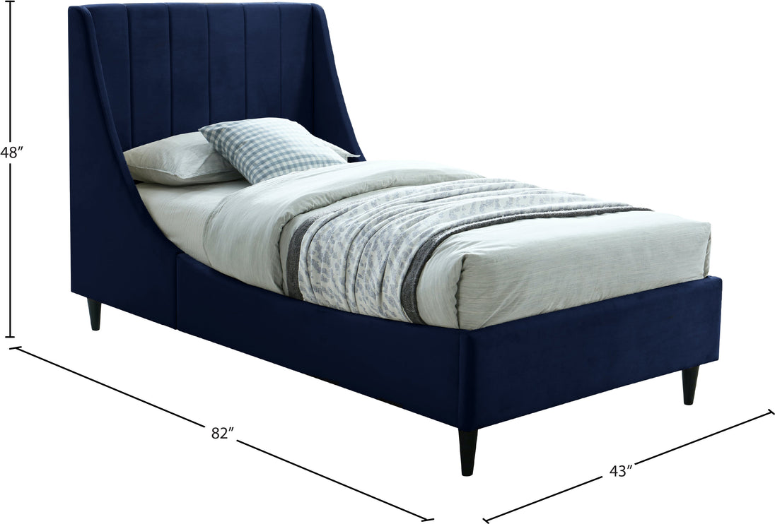 Eva Velvet Bed - Furniture Depot