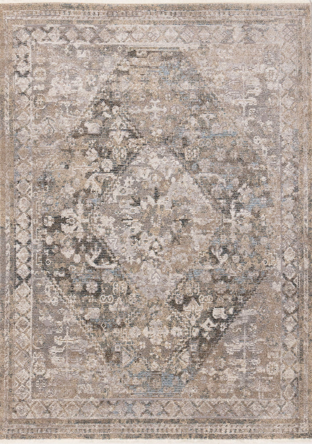 Evora Grey Beige Intricate Traditional Rug - Furniture Depot