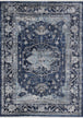 Evora Blue Grey Cream Elaborate Border Rug - Furniture Depot