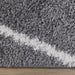 Fergus Grey White Mountain Rows Shag Rug - Furniture Depot