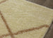 Fergus Cream Beige Lines Crossing Shag Rug - Furniture Depot