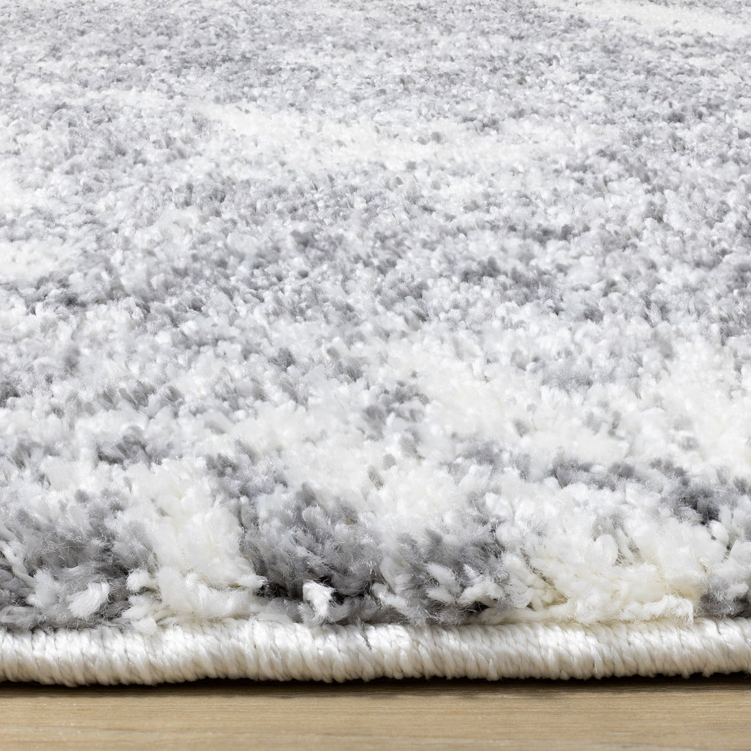 Fergus White Grey Wispy Clouds Rug - Furniture Depot