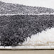 Fergus White Grey Placement Pattern Rug - Furniture Depot