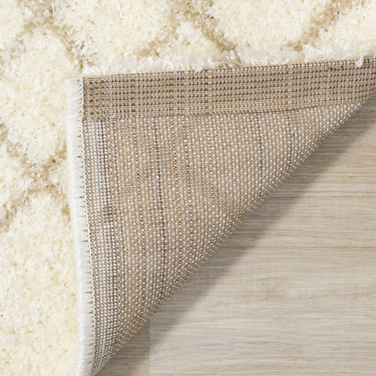 Fergus White Beige Patterned Rug - Furniture Depot