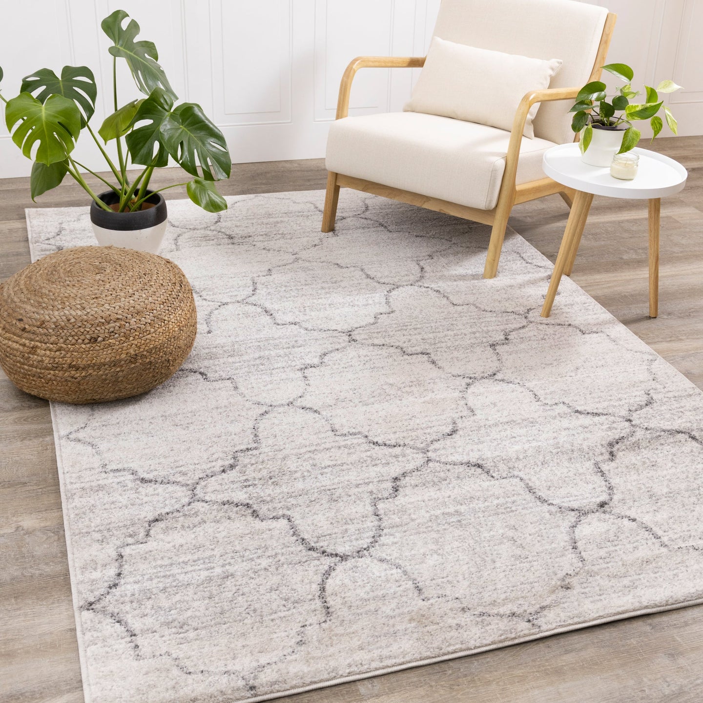 Focus Grey Ogee Rug - Furniture Depot