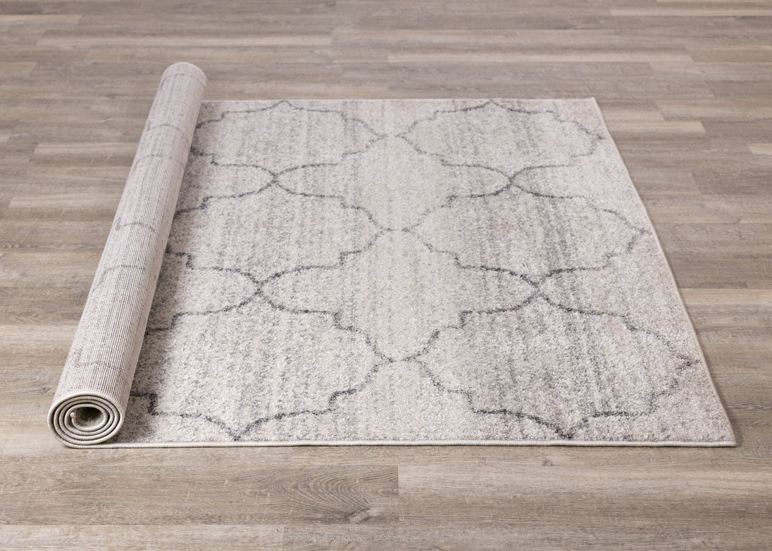 Focus Grey Ogee Rug - Furniture Depot