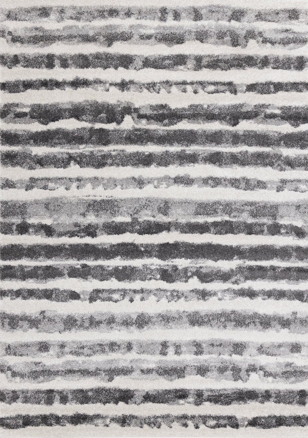 Focus Grey Marker Stripes Rug - Furniture Depot