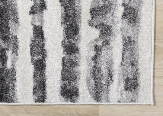 Focus Grey Marker Stripes Rug - Furniture Depot