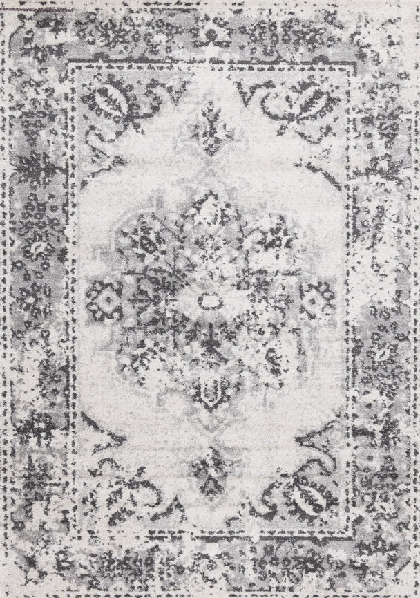 Focus Grey Distressed Traditional Rug - Furniture Depot