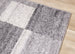 Focus Grey White Squares Rug - Furniture Depot