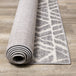 Focus Grey White Stripe Pattern Rug - Furniture Depot