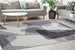 Focus Grey White Geometric Shapes Rug - Furniture Depot