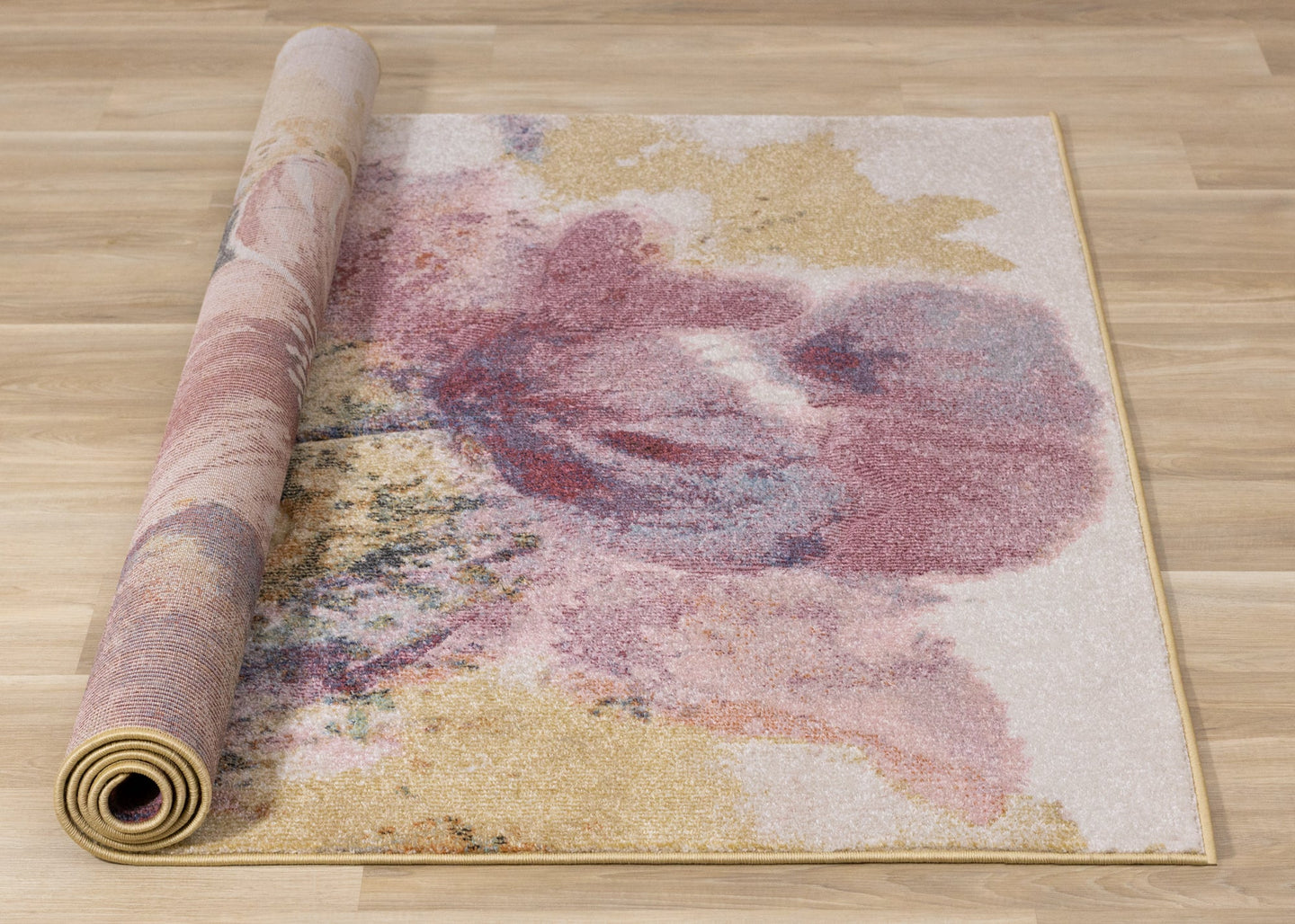 Folio Pink Yellow Blue Poppy Rug - Furniture Depot