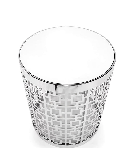 Marble and Chrome Foxboro End Table - Furniture Depot (6234306216109)