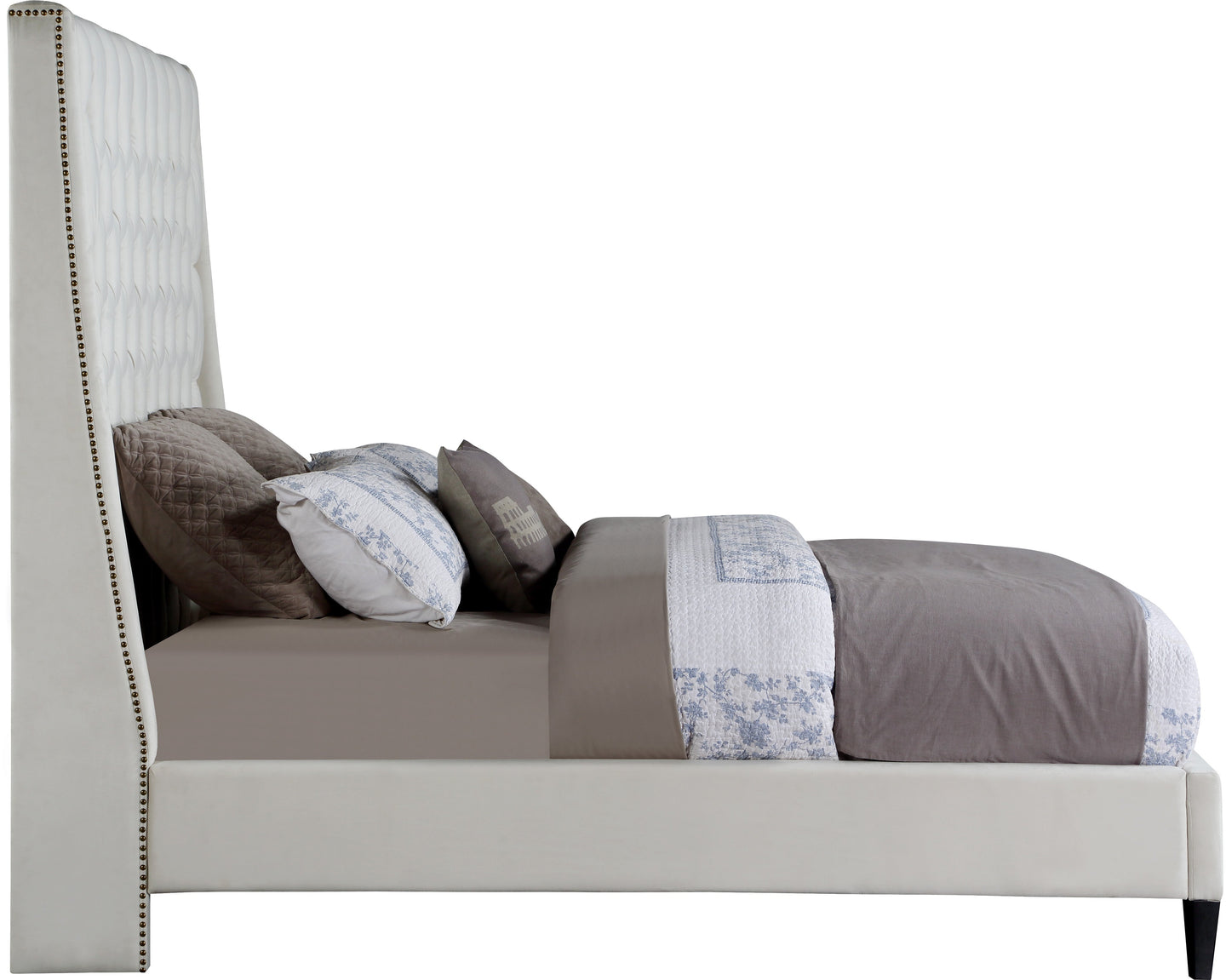 Fritz Velvet Bed - Furniture Depot