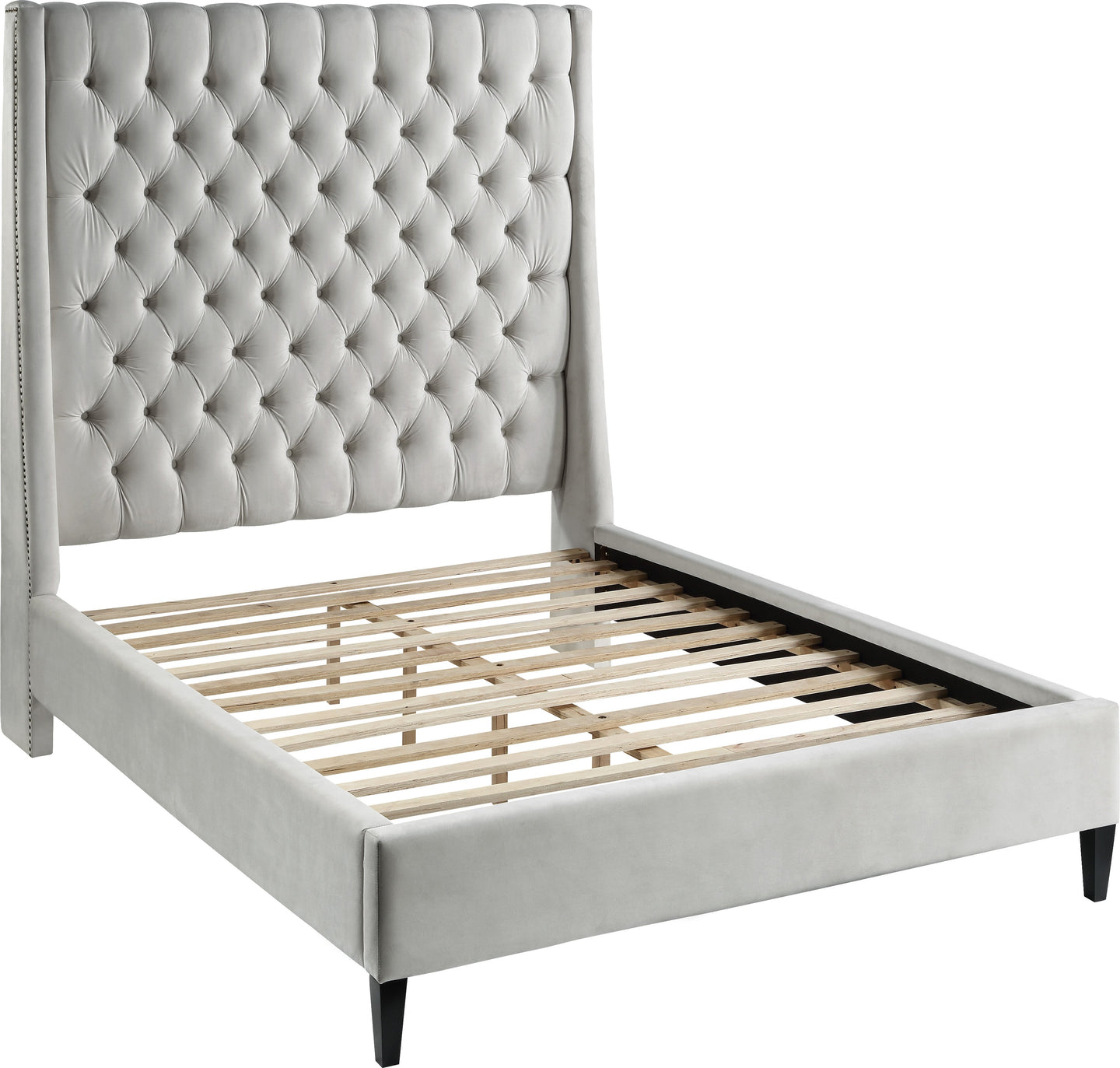 Fritz Velvet Bed - Furniture Depot