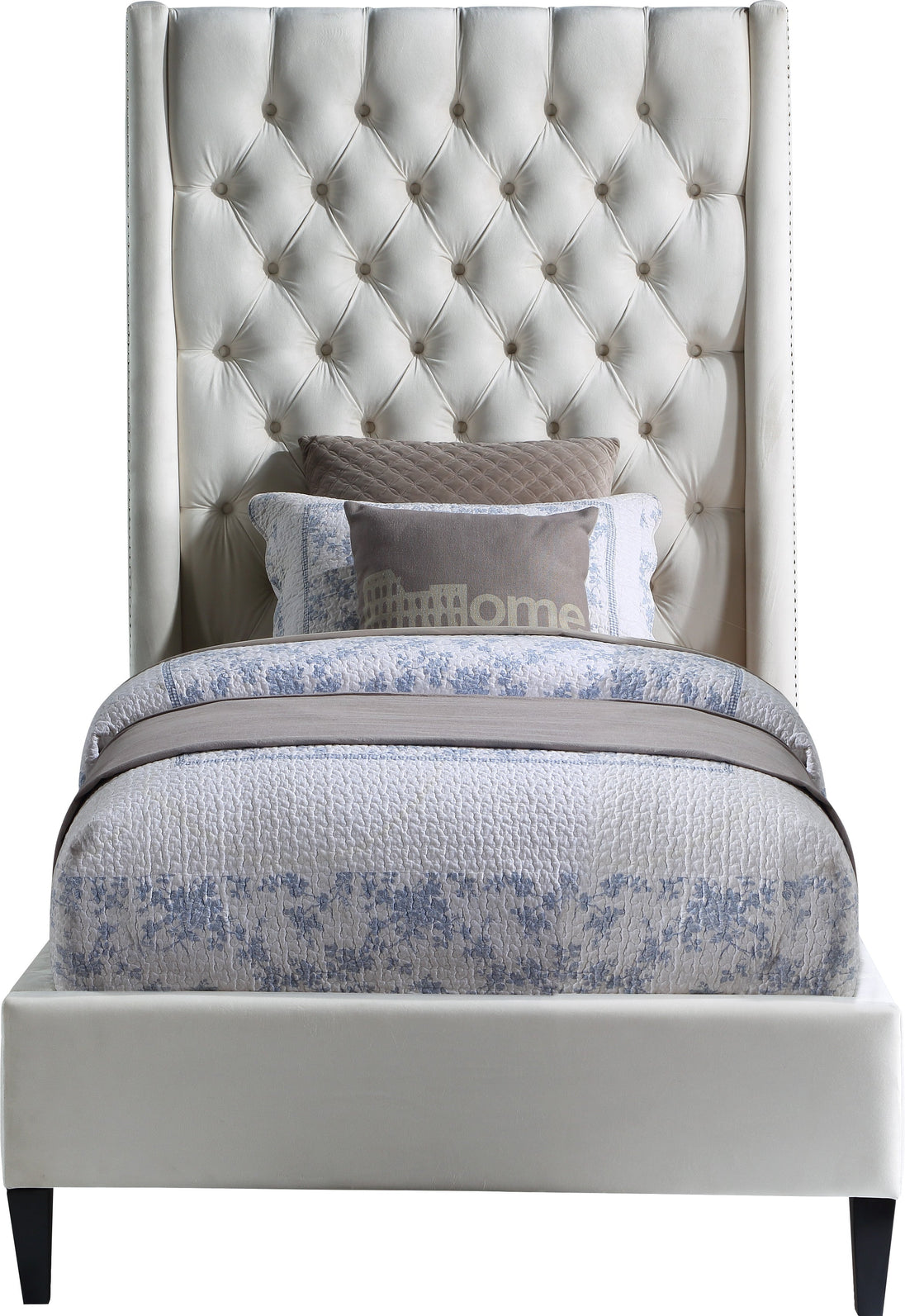 Fritz Velvet Bed - Furniture Depot