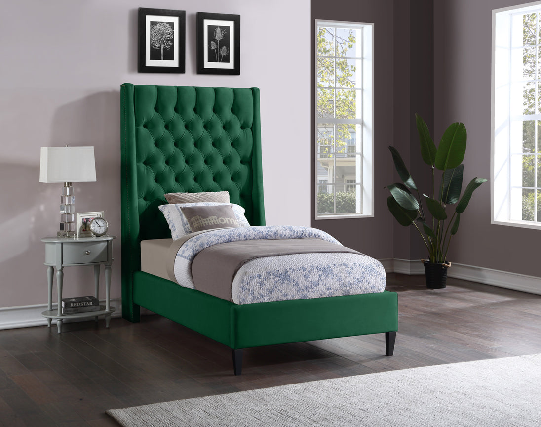 Fritz Velvet Bed - Furniture Depot