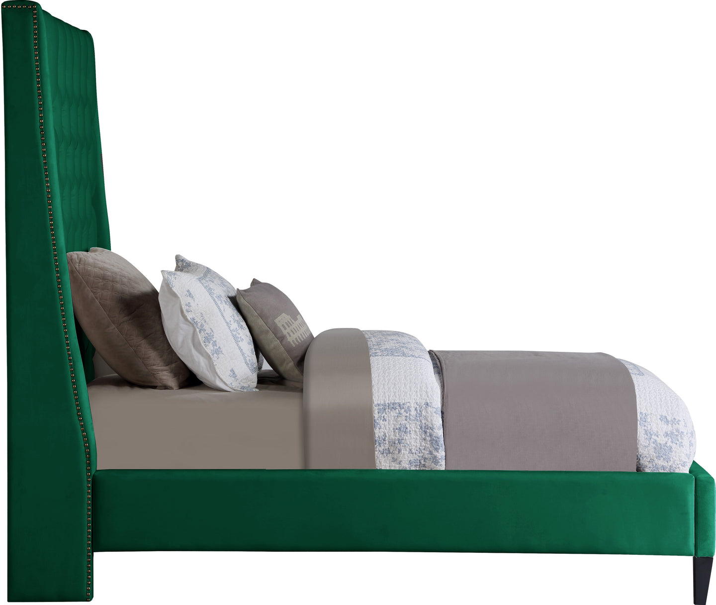 Fritz Velvet Bed - Furniture Depot