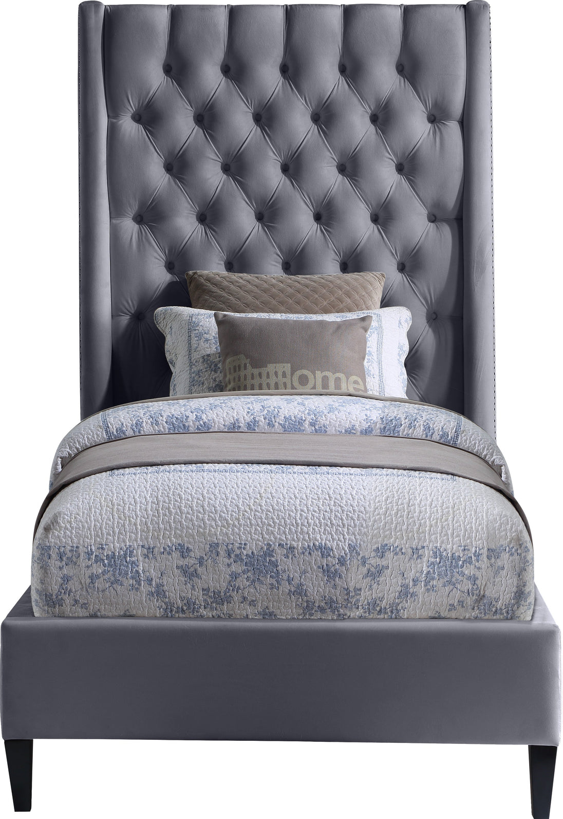 Fritz Velvet Bed - Furniture Depot