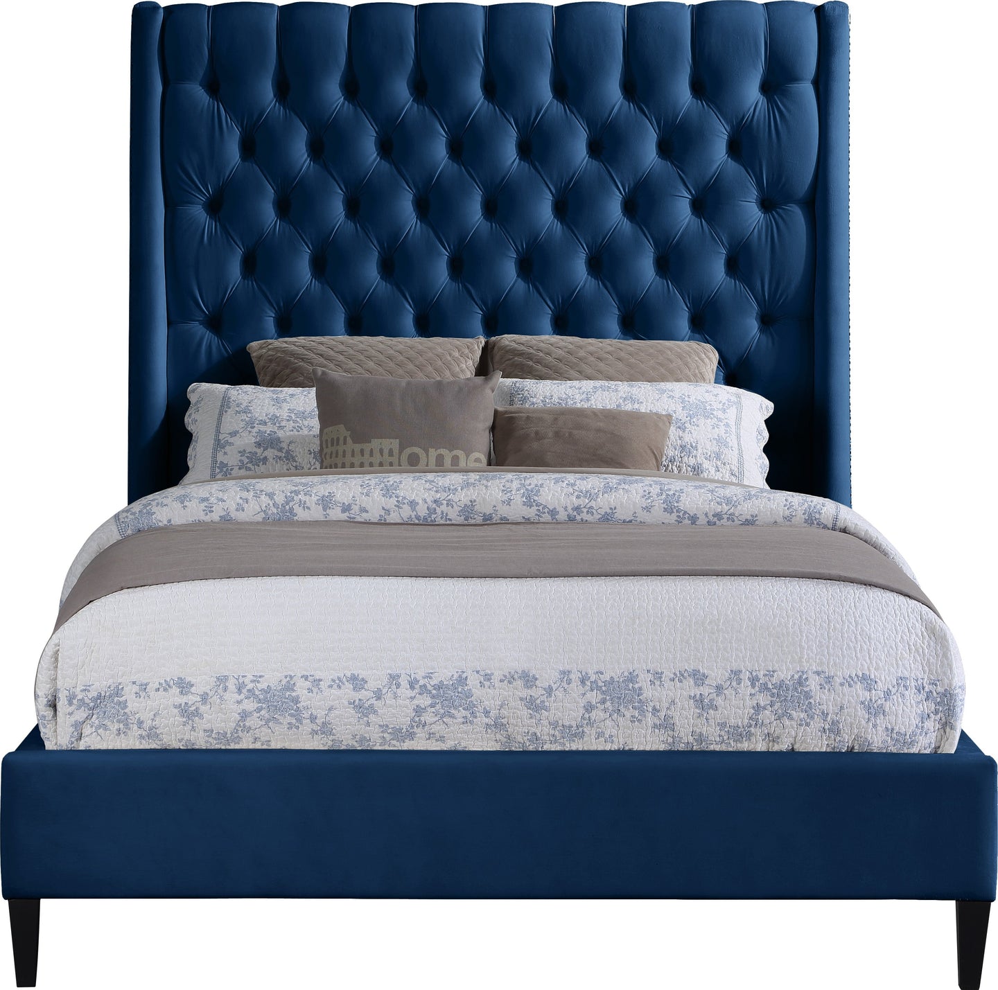 Fritz Velvet Bed - Furniture Depot