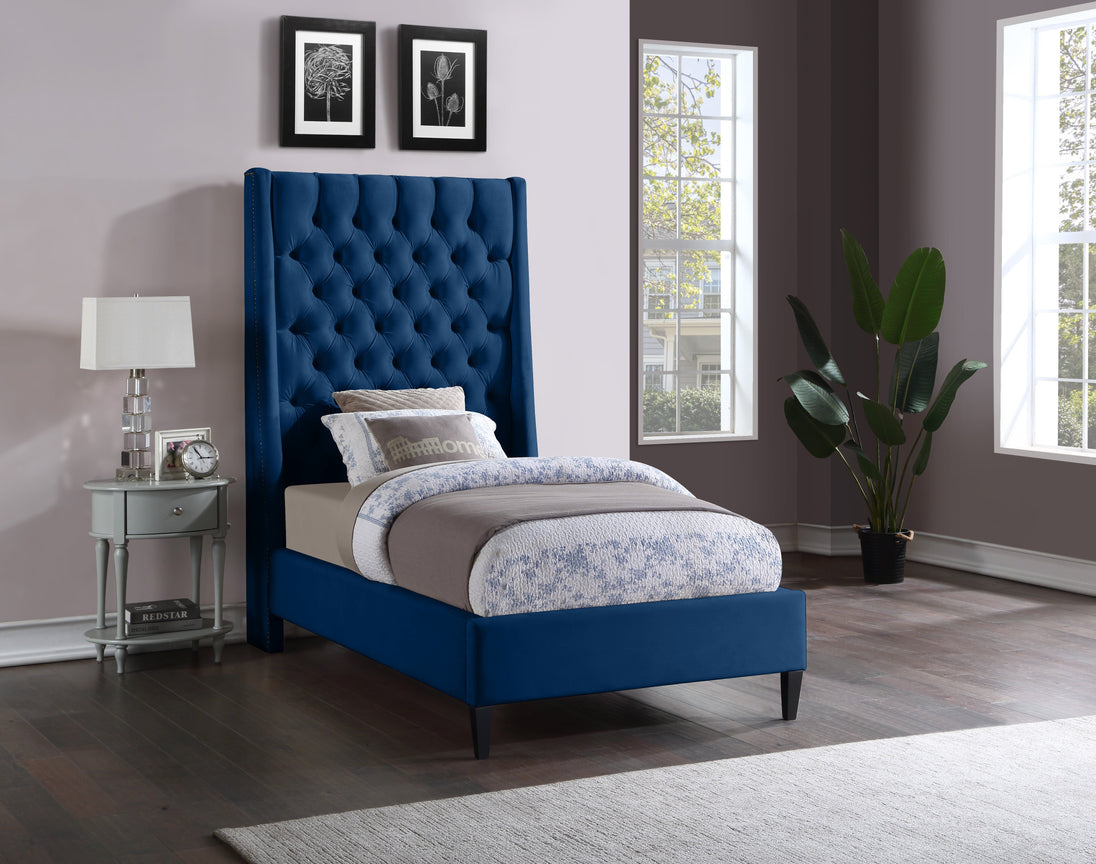 Fritz Velvet Bed - Furniture Depot