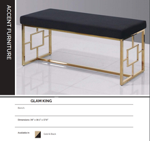 Load image into Gallery viewer, GLAM KING BENCH - Furniture Depot