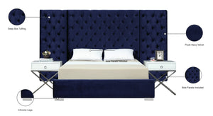 Grande Velvet Bed (3 Boxes) - Furniture Depot