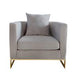 The Bond Light Grey and Gold Accent Chair - Furniture Depot (6234306085037)