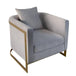 The Bond Light Grey and Gold Accent Chair - Furniture Depot (6234306085037)