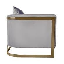 The Bond Light Grey and Gold Accent Chair - Furniture Depot (6234306085037)