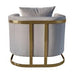 The Bond Light Grey and Gold Accent Chair - Furniture Depot (6234306085037)