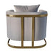 The Bond Light Grey and Gold Accent Chair - Furniture Depot (6234306085037)