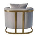 The Bond Light Grey and Gold Accent Chair - Furniture Depot (6234306085037)