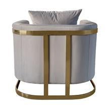 Load image into Gallery viewer, The Bond Light Grey and Gold Accent Chair - Furniture Depot (6234306085037)