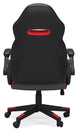 Lynxtyn Home Office Chair - Red/Black - Furniture Depot (7886828044536)