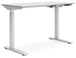 Lynxtyn Adjustable Height Home Office Desk - Taupe/White - Furniture Depot (7886862745848)