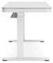 Lynxtyn Adjustable Height Home Office Desk - Taupe/White - Furniture Depot (7886865072376)