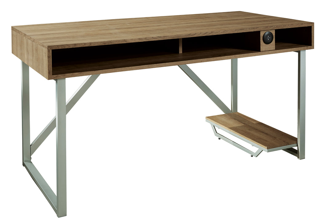 Barolli Gaming Desk - Gunmetal - Furniture Depot (6749997138093)