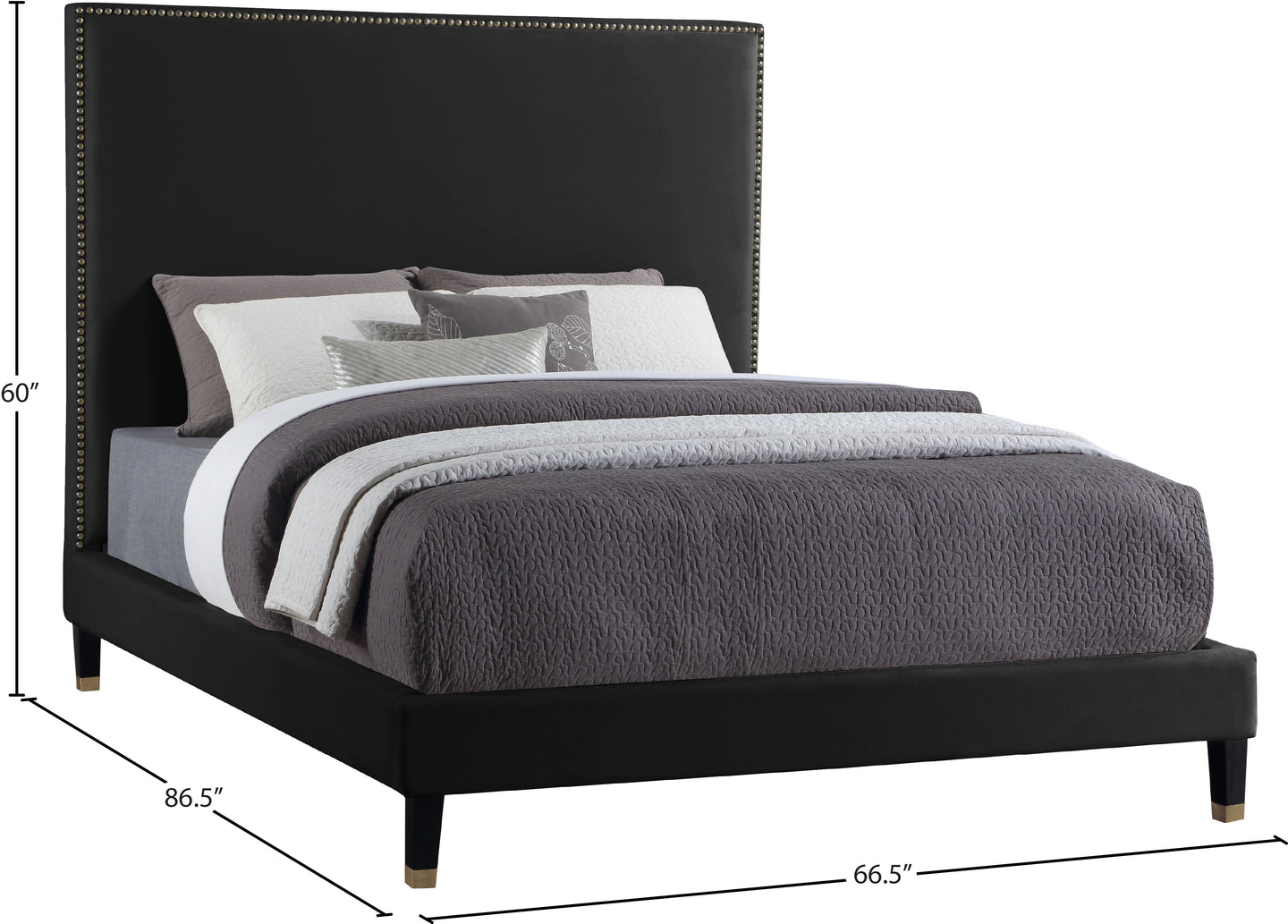 Harlie Velvet Bed - Sterling House Interiors (7679021973752)