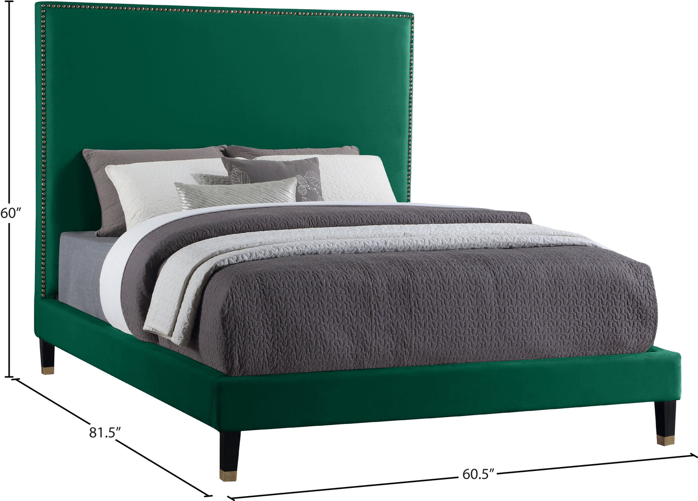 Harlie Velvet Bed - Sterling House Interiors (7679021973752)