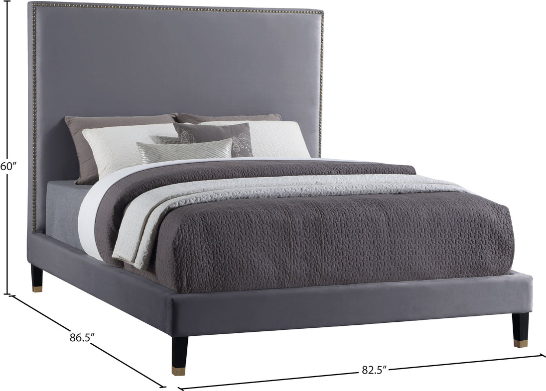 Harlie Velvet Bed - Sterling House Interiors (7679021973752)