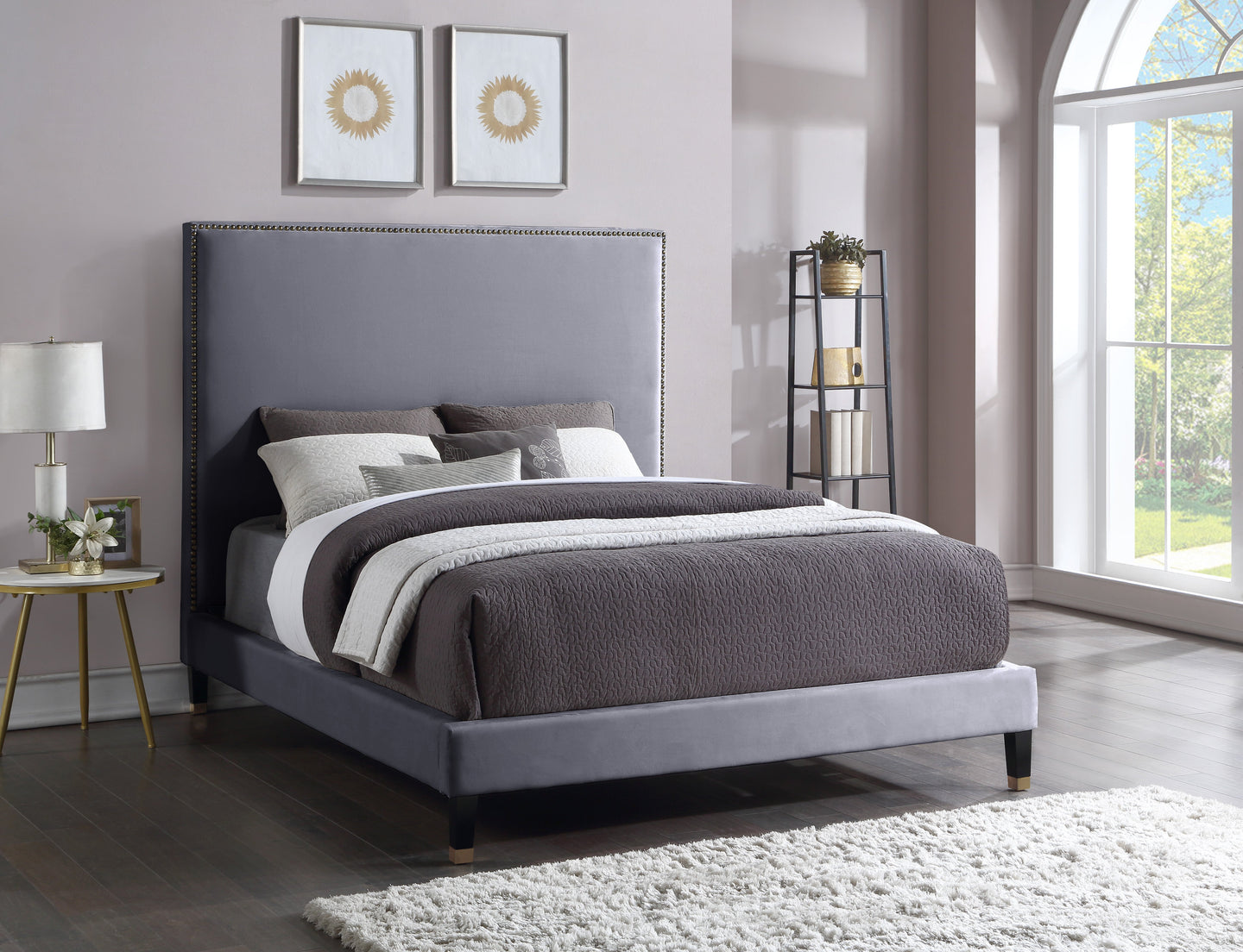 Harlie Velvet Bed - Sterling House Interiors (7679021973752)