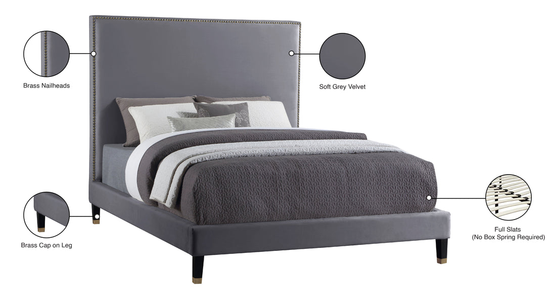 Harlie Velvet Bed - Sterling House Interiors (7679021973752)